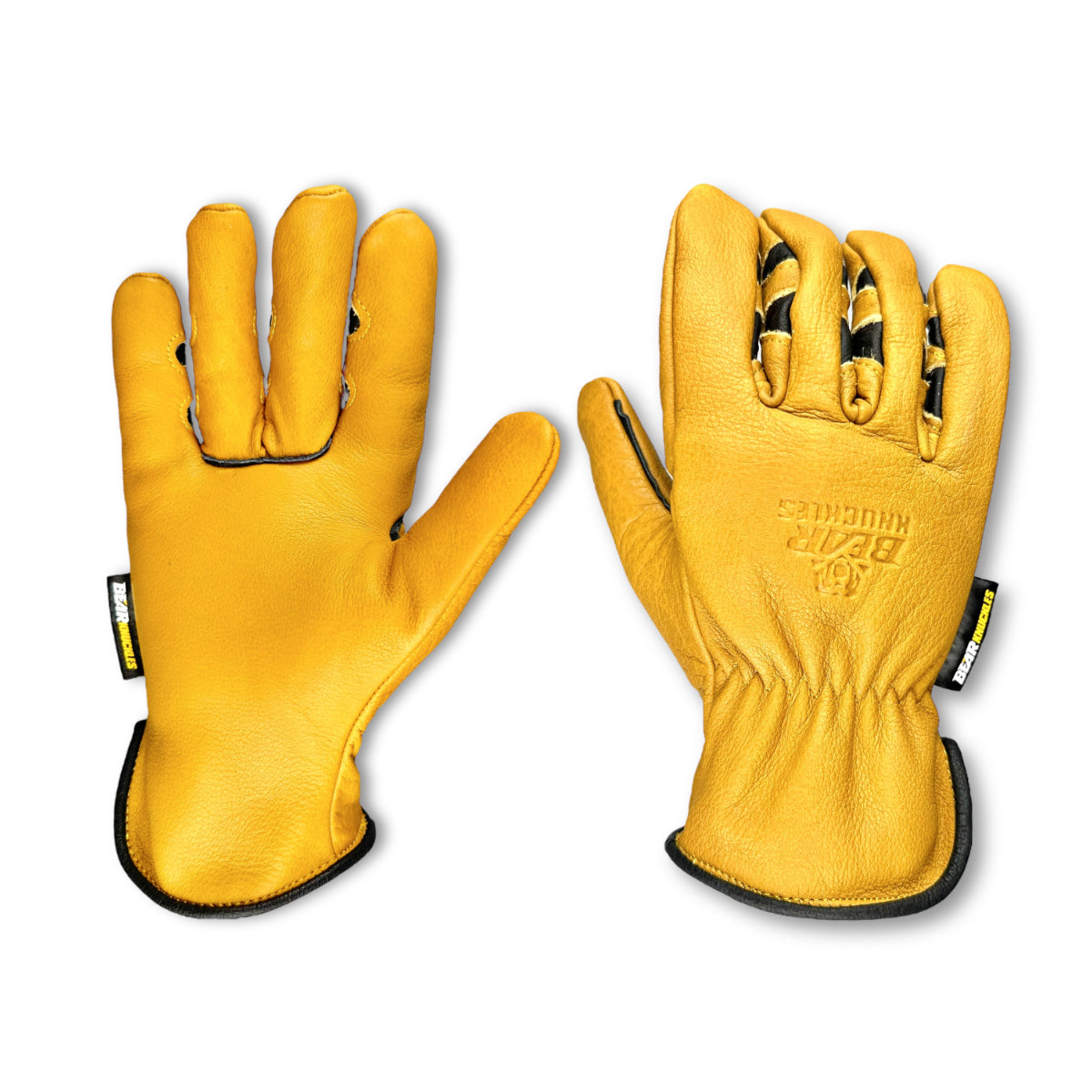 1 Pairs Work Gloves Cowhide Leather Workers Work W... - Grandado