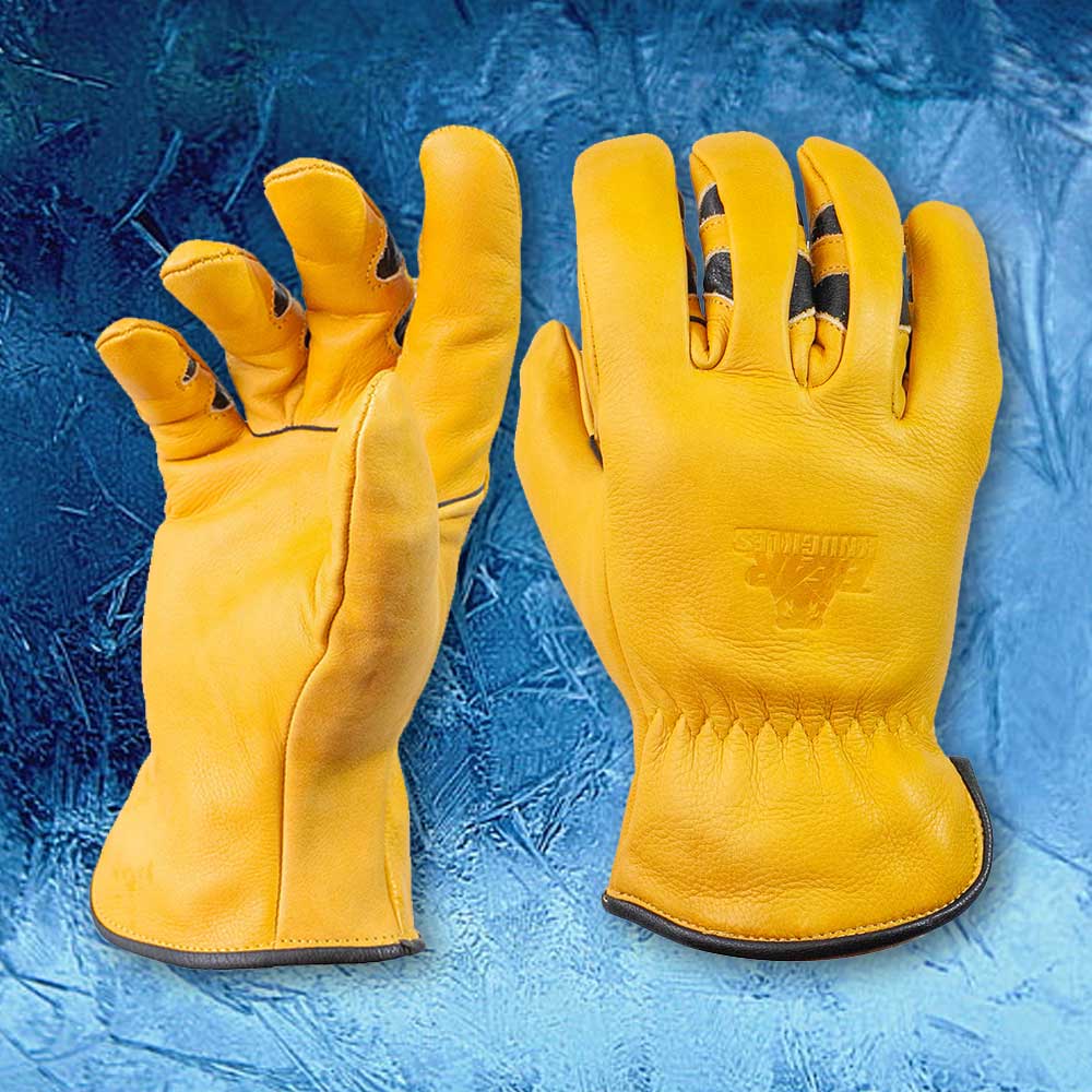 Fleece-Lined Water Resistant Leather Cowhide Driver Gloves – Bear Knuckles