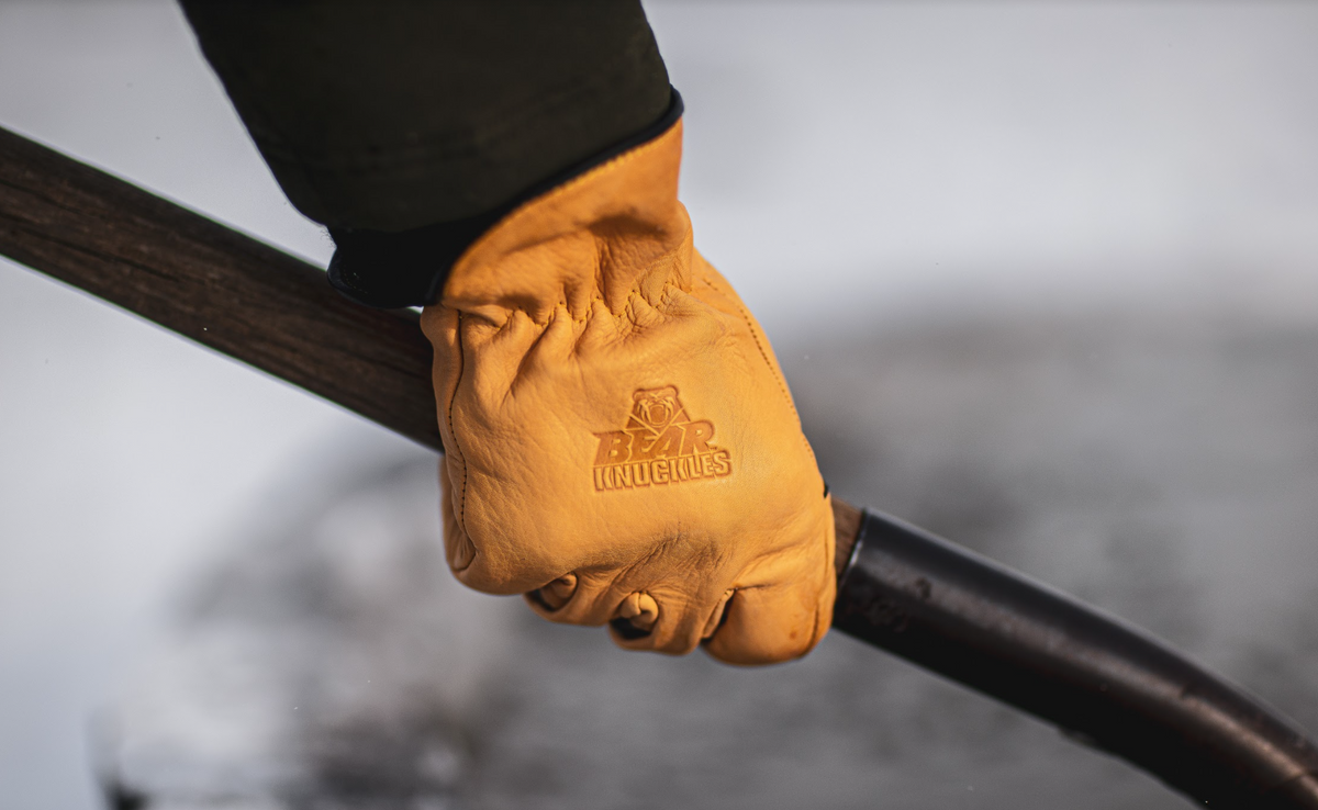 Fleece-Lined Water Resistant Leather Cowhide Driver Gloves – Bear Fleece-Lined Water Resistant Leather Cowhide Driver Gloves – Bear