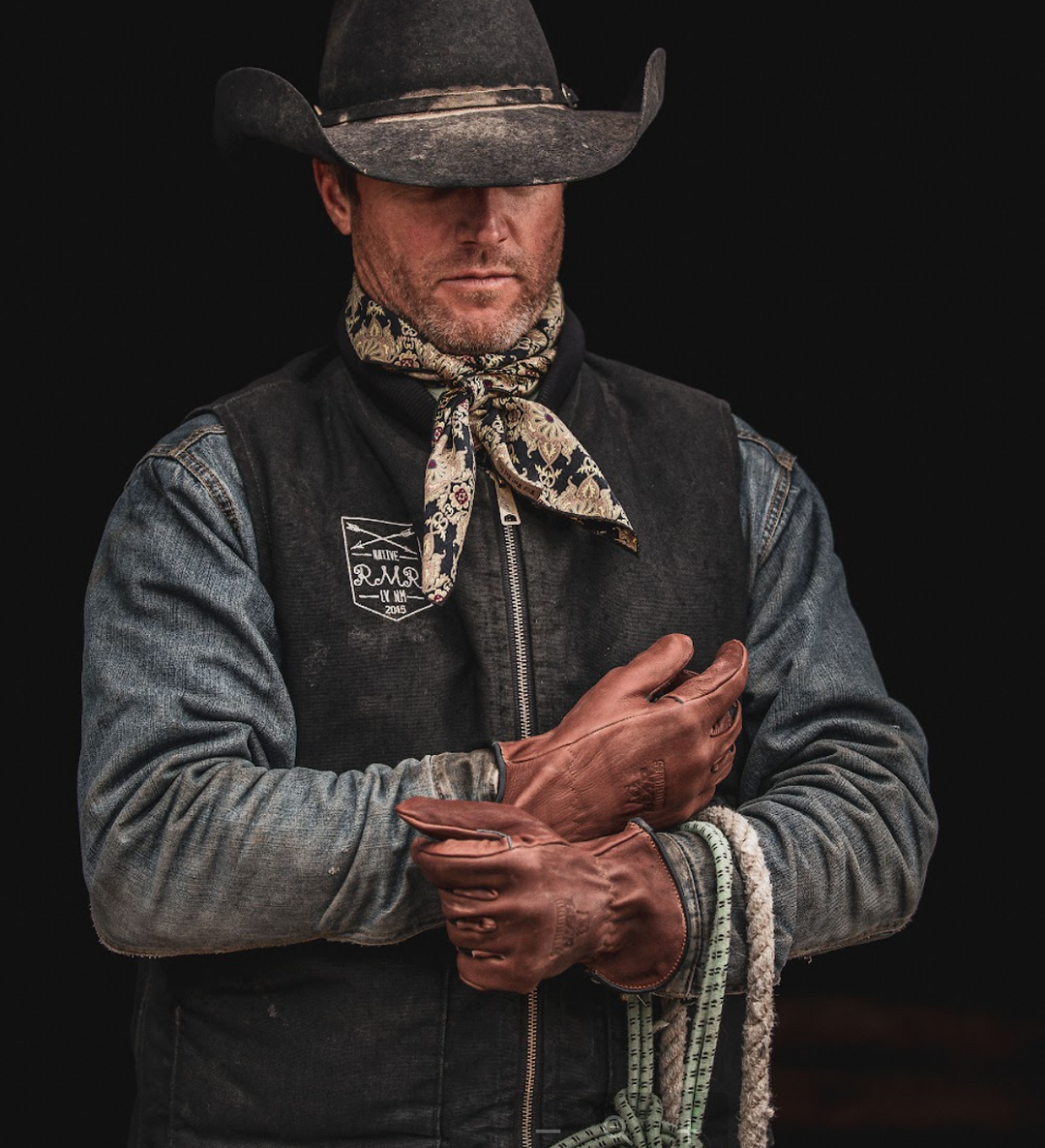 Redrock | Brown Heavy Duty Leather Cowhide Gloves | Bear Knuckles
