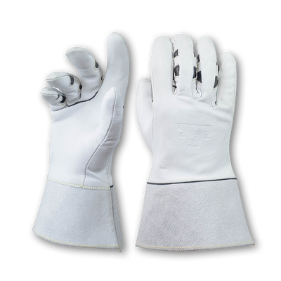 front and back images of TIG Goat Hide Welder Gloves on transparent background