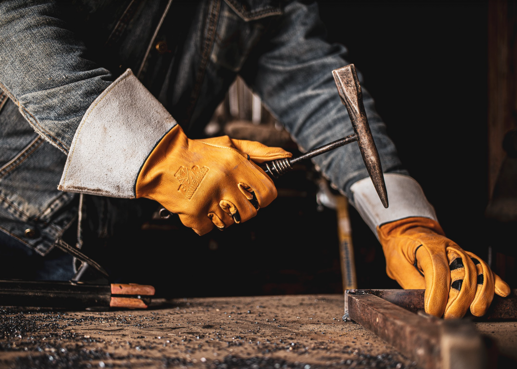 Smooth Operator TIG Leather Cowhide Welding Gloves Bear